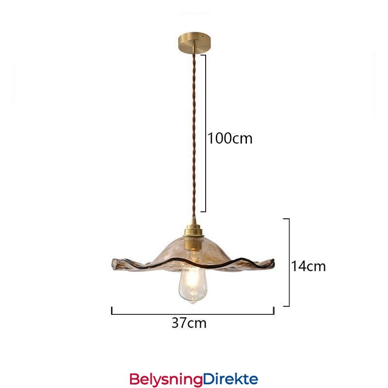 Lotusblad Glass Pendellampe Kreativ Dekorativ Lampe