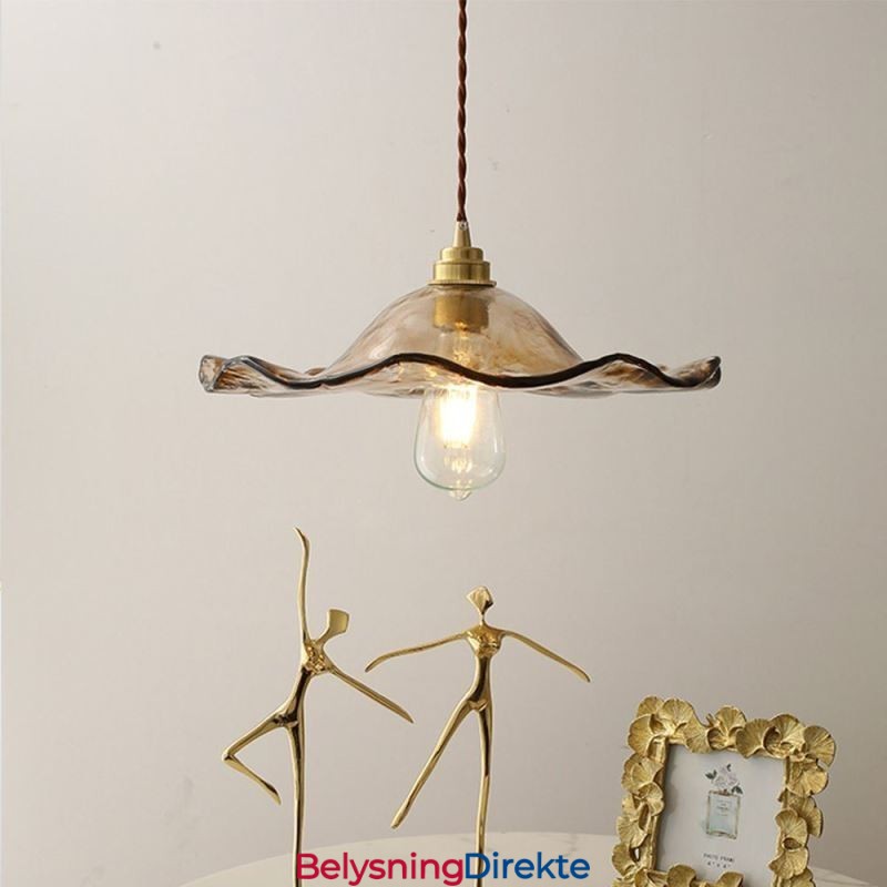 Lotusblad Glass Pendellampe Kreativ Dekorativ Lampe