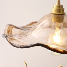 Lotusblad Glass Pendellampe Kreativ Dekorativ Lampe
