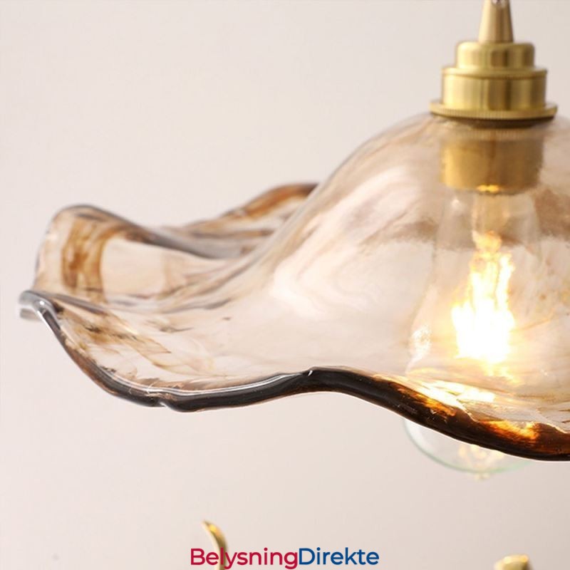 Lotusblad Glass Pendellampe Kreativ Dekorativ Lampe