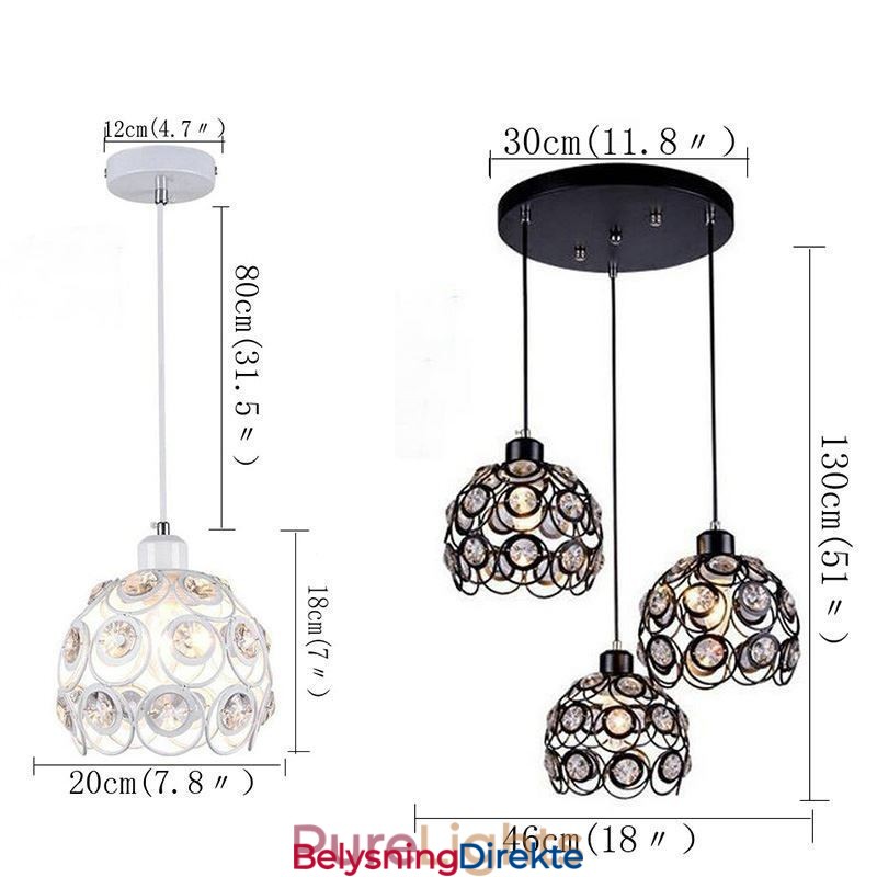 Ideer For Hul Krystall Jern Pendellampeøy