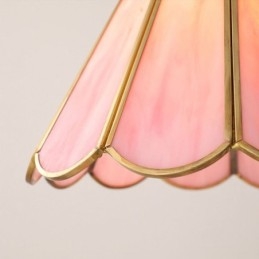 Japansk Stil Glass Pendellampe Retro Kronbladlampe