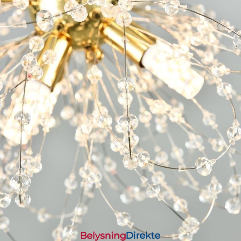Løvetann Krystall Pendellampe Elegant Lysekrone