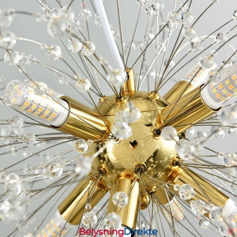 Løvetann Krystall Pendellampe Elegant Lysekrone