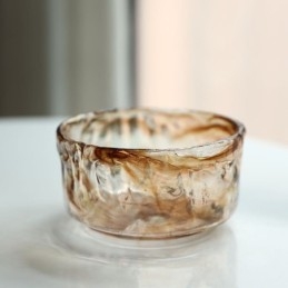 Unik Mini-Glass Pendellampe I Japansk Stil, Ravfarget Dekorativ Belysning