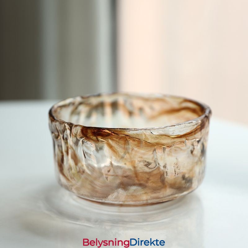 Unik Mini-Glass Pendellampe I Japansk Stil, Ravfarget Dekorativ Belysning