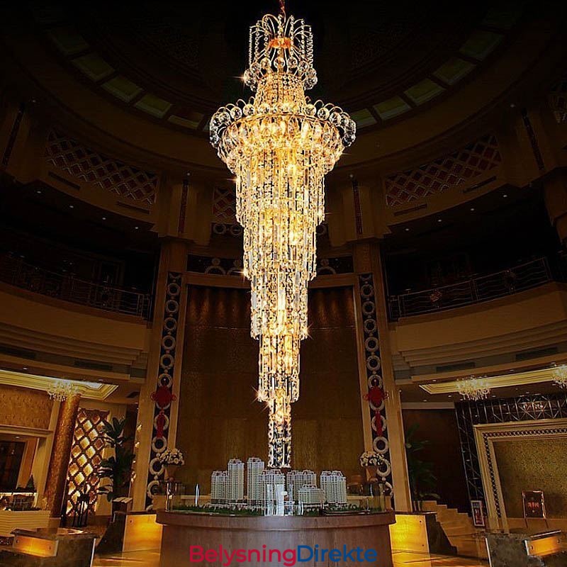 Europeisk Lang Anhengskrystalllysekrone