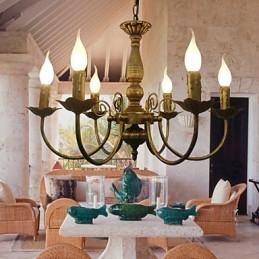 Elektroplatet Metalllysekrone