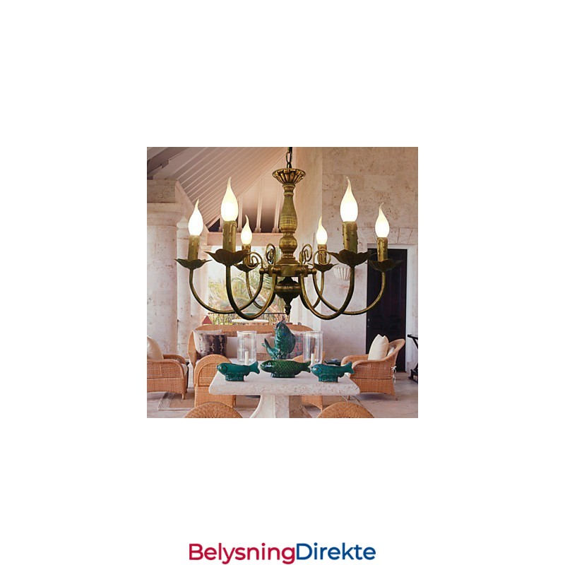 Elektroplatet Metalllysekrone