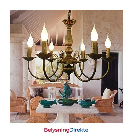 Elektroplatet Metalllysekrone