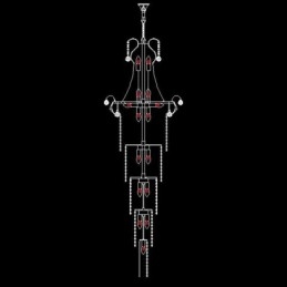 Europeisk Lang Anhengskrystalllysekrone