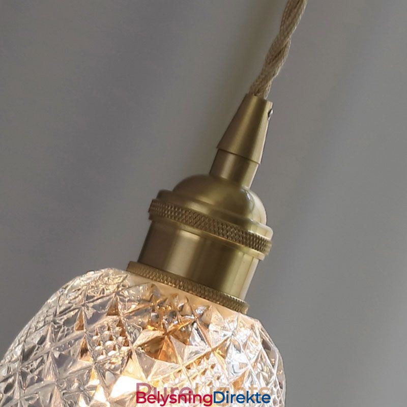 Moderne Blomsterglass Pendellampe Med 1 Lyspære Dekorativ Lampe