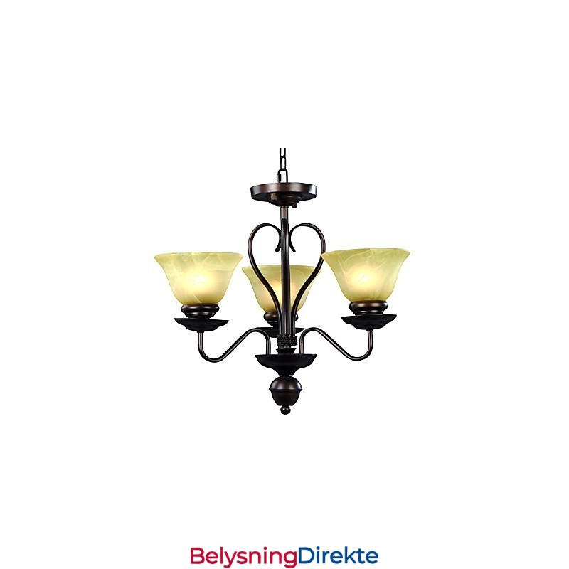 3-Lyss Glasslysekrone