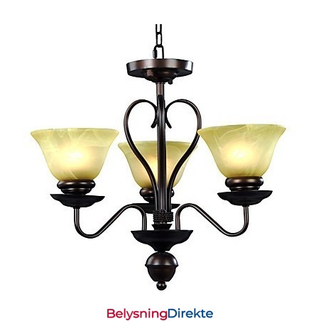 3-Lyss Glasslysekrone