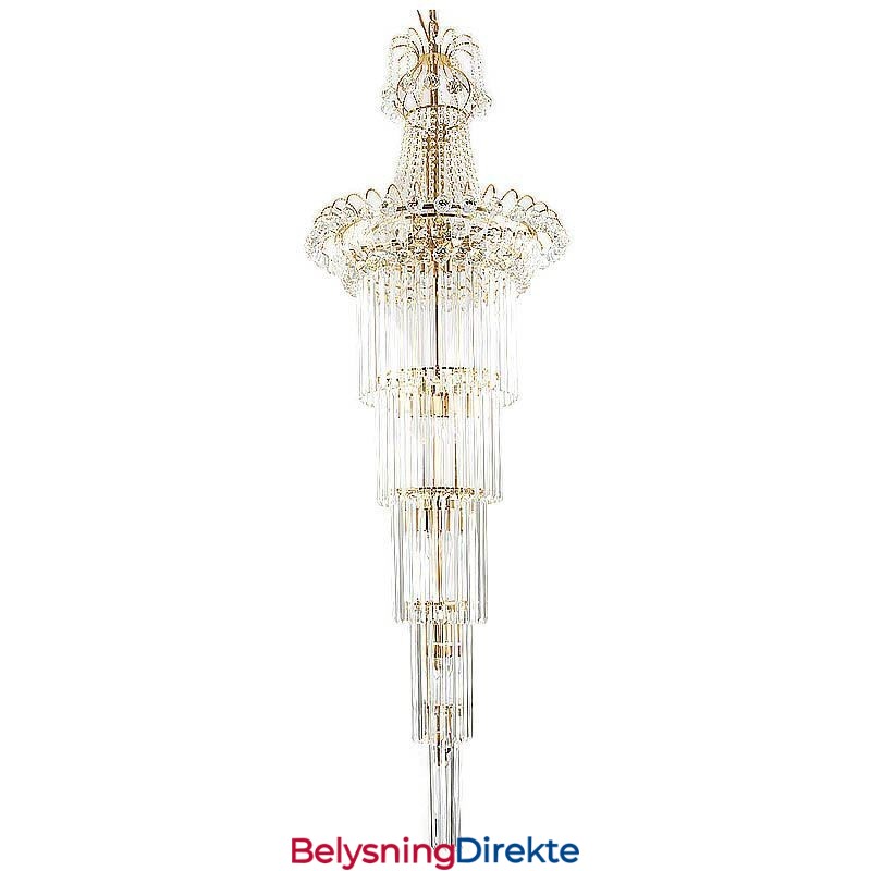 Elegant Lang Anhengskrystalllysekrone