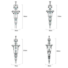 Elegant Lang Anhengskrystalllysekrone
