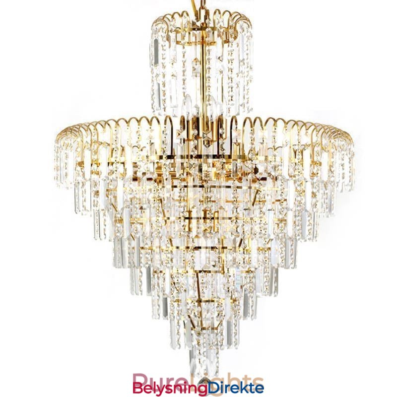 Moderne Elegant Krystall Anhengslampe Konisk Lysekrone