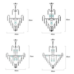 Moderne Elegant Krystall Anhengslampe Konisk Lysekrone