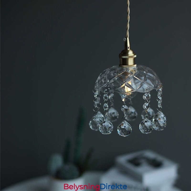 Moderne Mini Glass Pendellampe Med 1 Lyspære