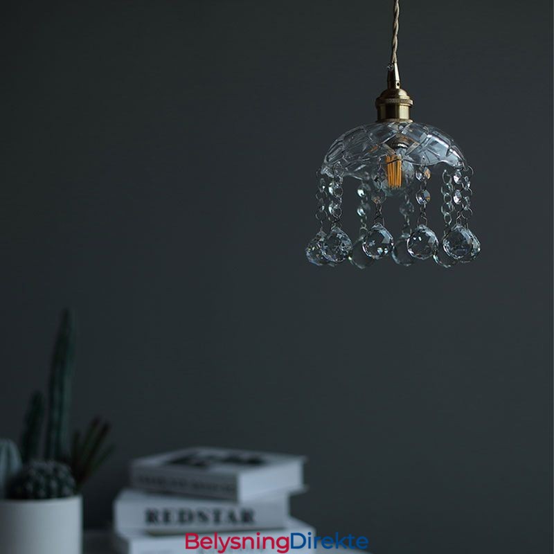 Moderne Mini Glass Pendellampe Med 1 Lyspære