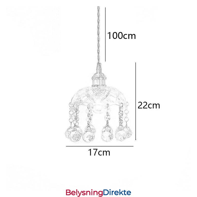 Moderne Mini Glass Pendellampe Med 1 Lyspære