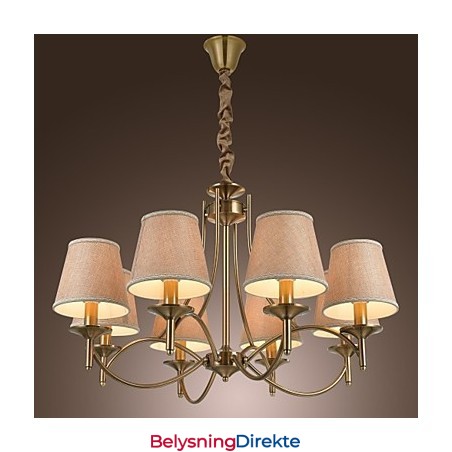 Moderne Samtids Tradisjonell Klassisk Rustikk Hytte Landlig Øy Vintage Messing Metall Lysekrone