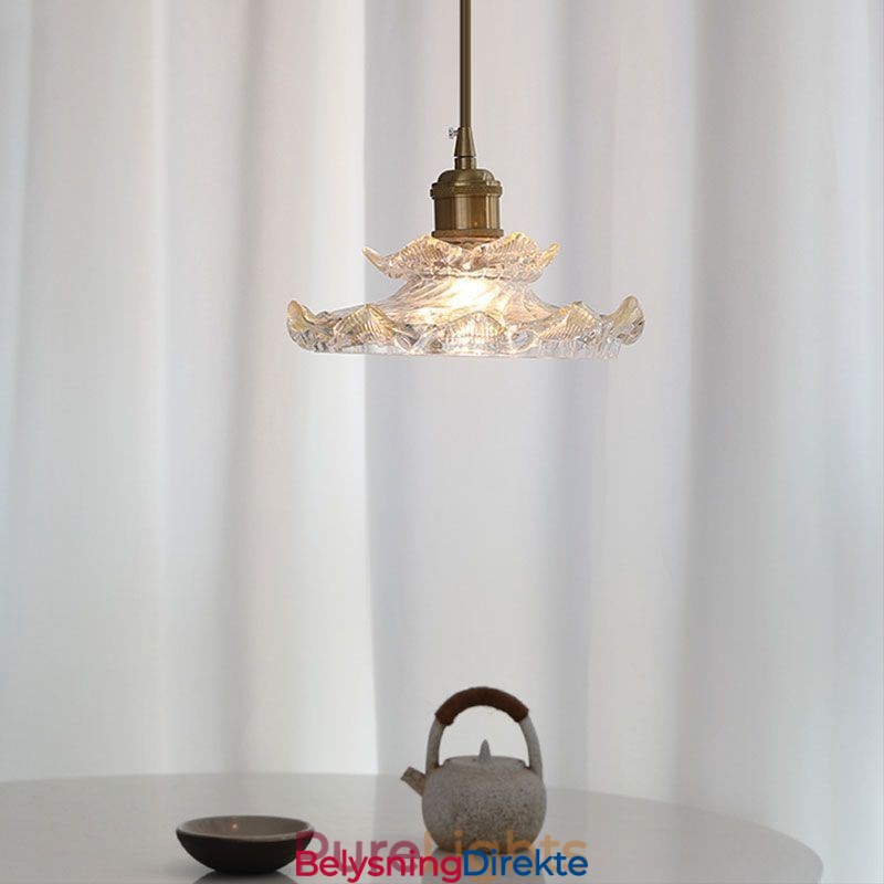 Japansk Stil Glass Pendellampe Lotus Glass Pendellampe