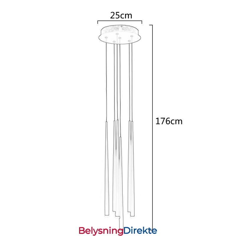 6 Lys Pendellampe Meteorer Pendellampe