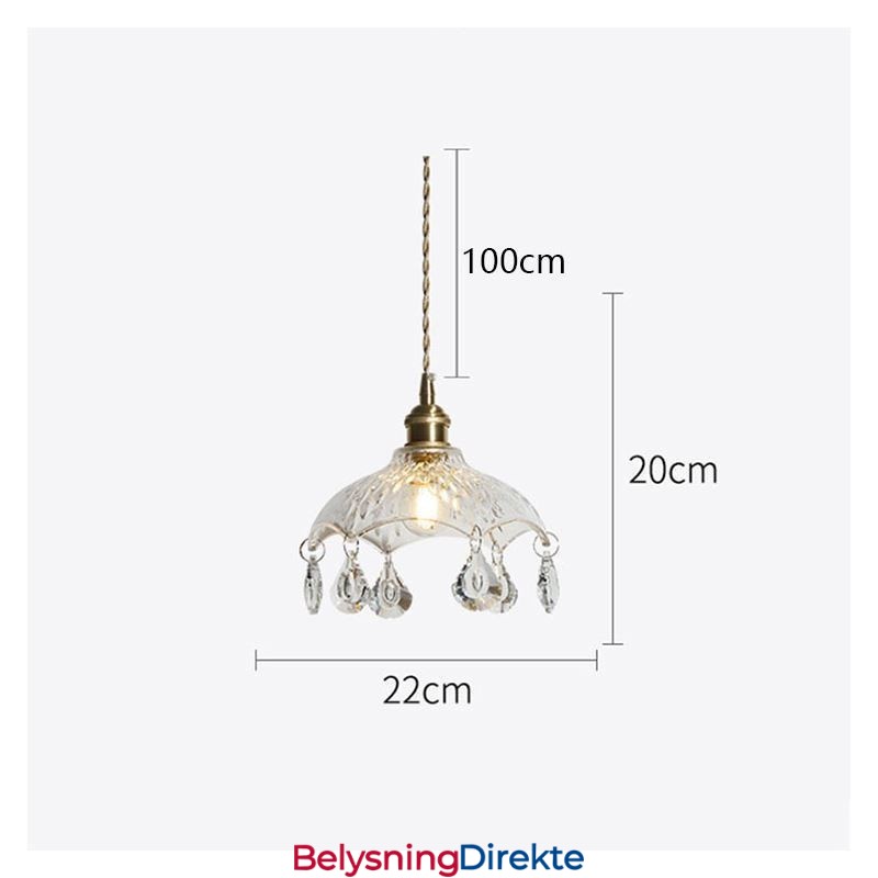 Moderne Minimalistisk Glass Pendellampe Med Én Lyskilde