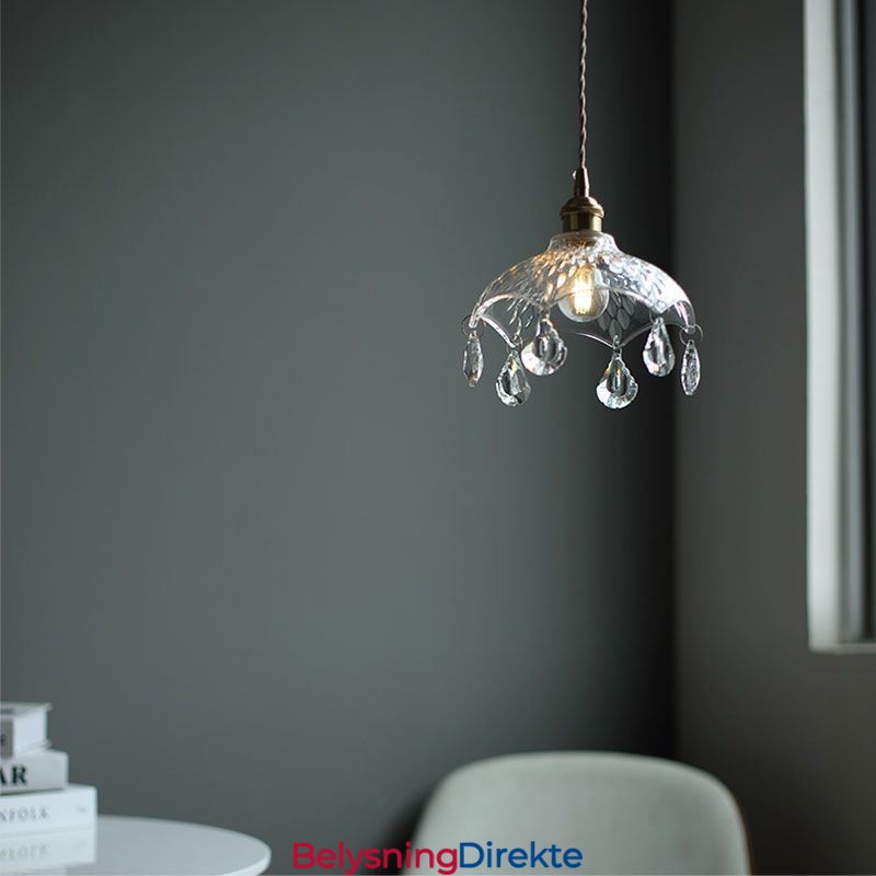 Moderne Minimalistisk Glass Pendellampe Med Én Lyskilde