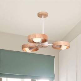 Nordisk Unik Pendellampe I Tre