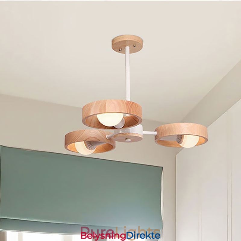 Nordisk Unik Pendellampe I Tre