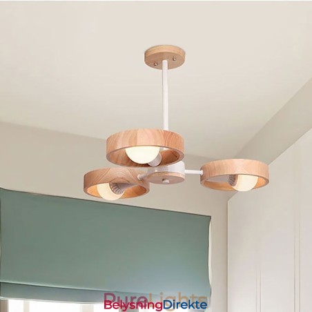 Nordisk Unik Pendellampe I Tre