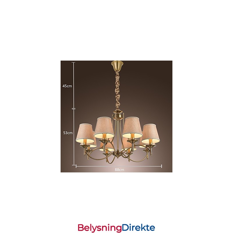 Moderne Samtids Tradisjonell Klassisk Rustikk Hytte Landlig Øy Vintage Messing Metall Lysekrone