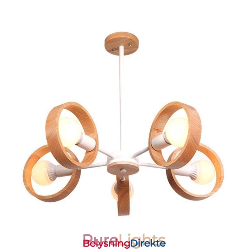 Nordisk Unik Pendellampe I Tre