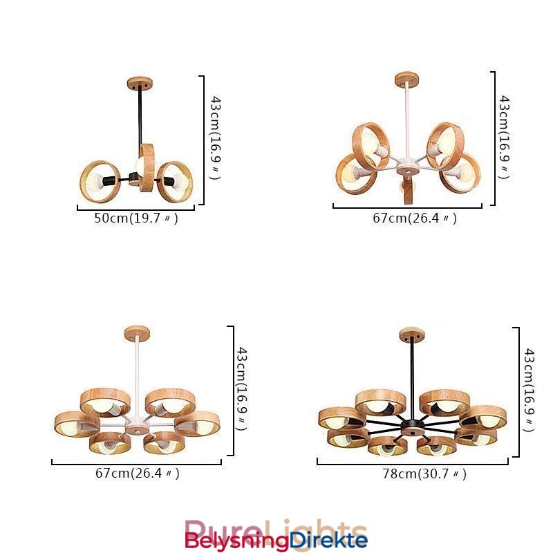 Nordisk Unik Pendellampe I Tre