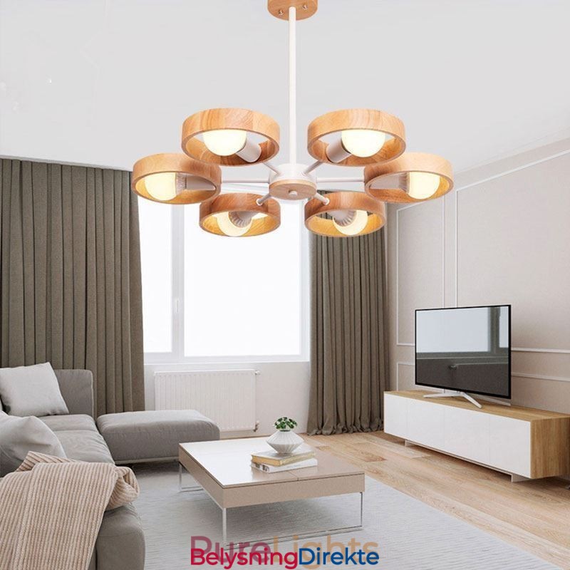 Nordisk Unik Pendellampe I Tre