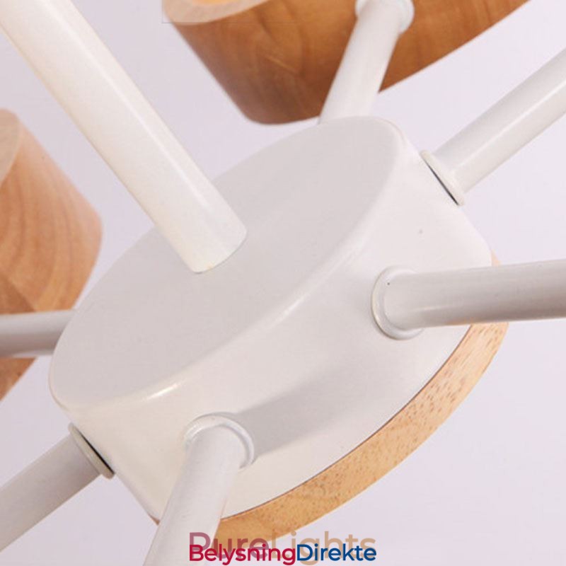 Nordisk Unik Pendellampe I Tre