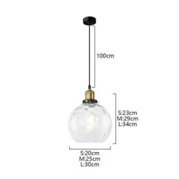Moderne Glassanhengslampe Rund Glassanhengslampe Med Vannmønster