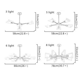 Moderne Vifteformet Lysekrone Elegant Trependellampe