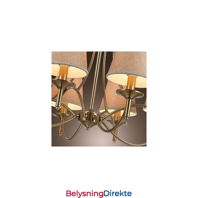 Moderne Samtids Tradisjonell Klassisk Rustikk Hytte Landlig Øy Vintage Messing Metall Lysekrone