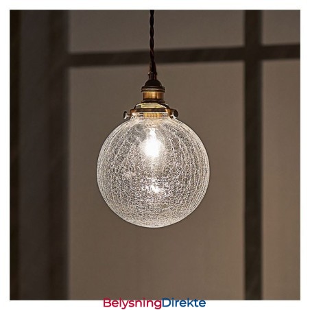 Moderne Pendellampe I Glass Med Knitrende Tak