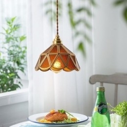 Retro Glass Pendellampe I Japansk Stil I Glass Taklampe
