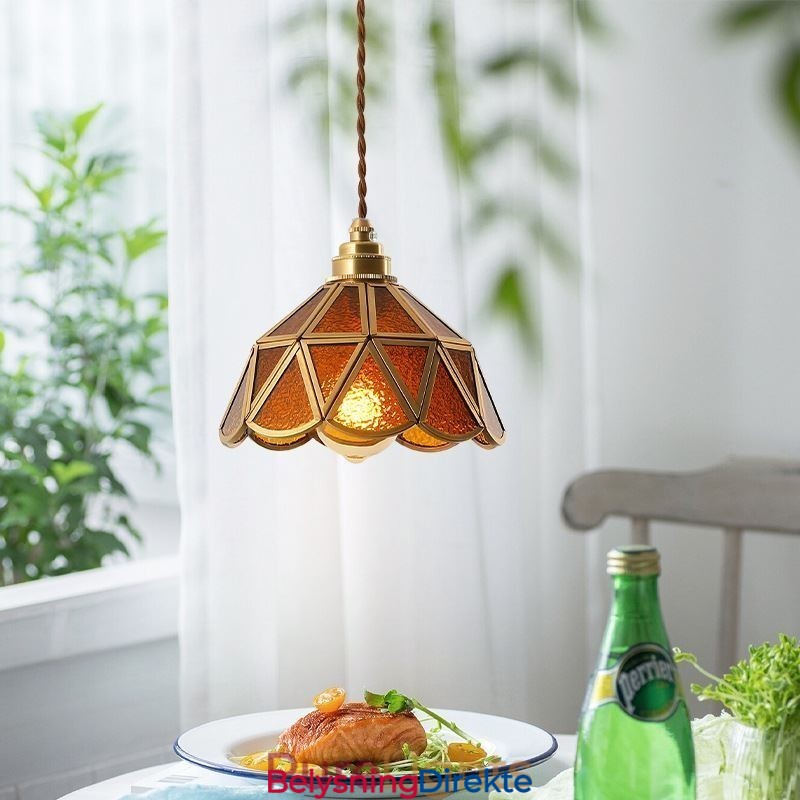 Retro Glass Pendellampe I Japansk Stil I Glass Taklampe