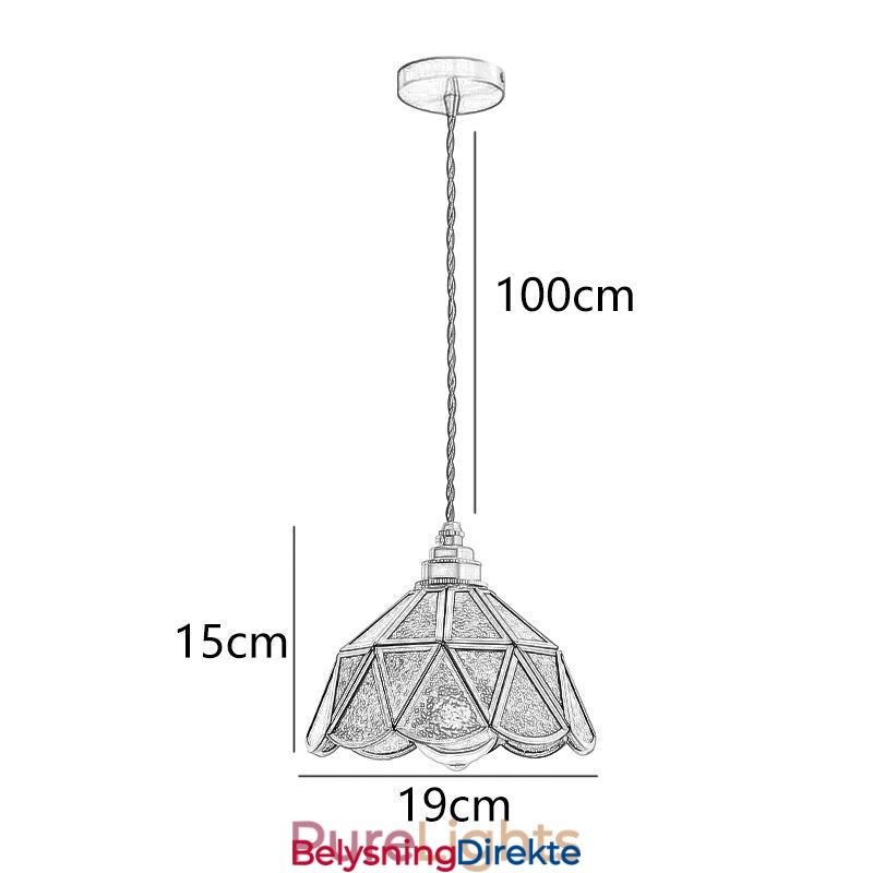 Retro Glass Pendellampe I Japansk Stil I Glass Taklampe