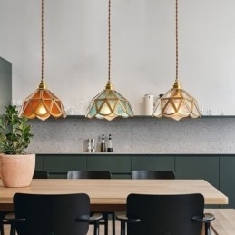 Retro Glass Pendellampe I Japansk Stil I Glass Taklampe