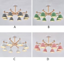Nordisk Macaron Pendellampe Kreativ Trelysekrone