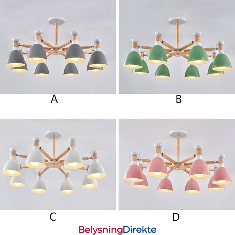 Nordisk Macaron Pendellampe Kreativ Trelysekrone