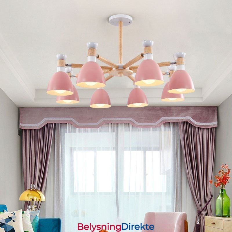 Nordisk Macaron Pendellampe Kreativ Trelysekrone