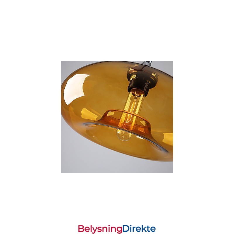 Moderne Karakteristisk Pendellampe Med 1 Lys Og Gjennomsiktig Glassskjerm